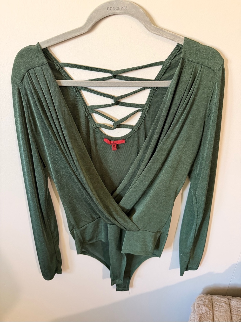Crisscross Surplice Bodysuit Top